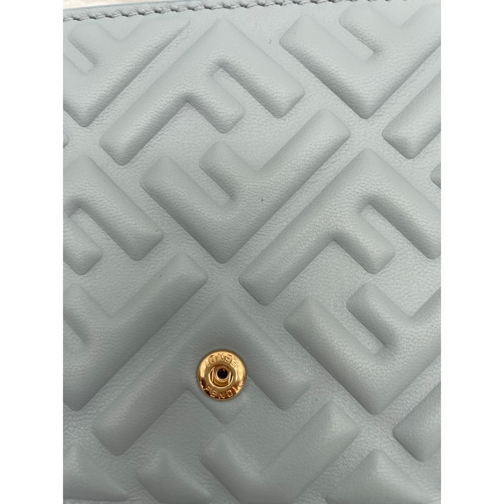 BRAND NEW FENDI LEATHER NAPPA FF BLUE BAGUETTE CHAIN BAG PURSE BOX NIB! - Picture 12 of 16